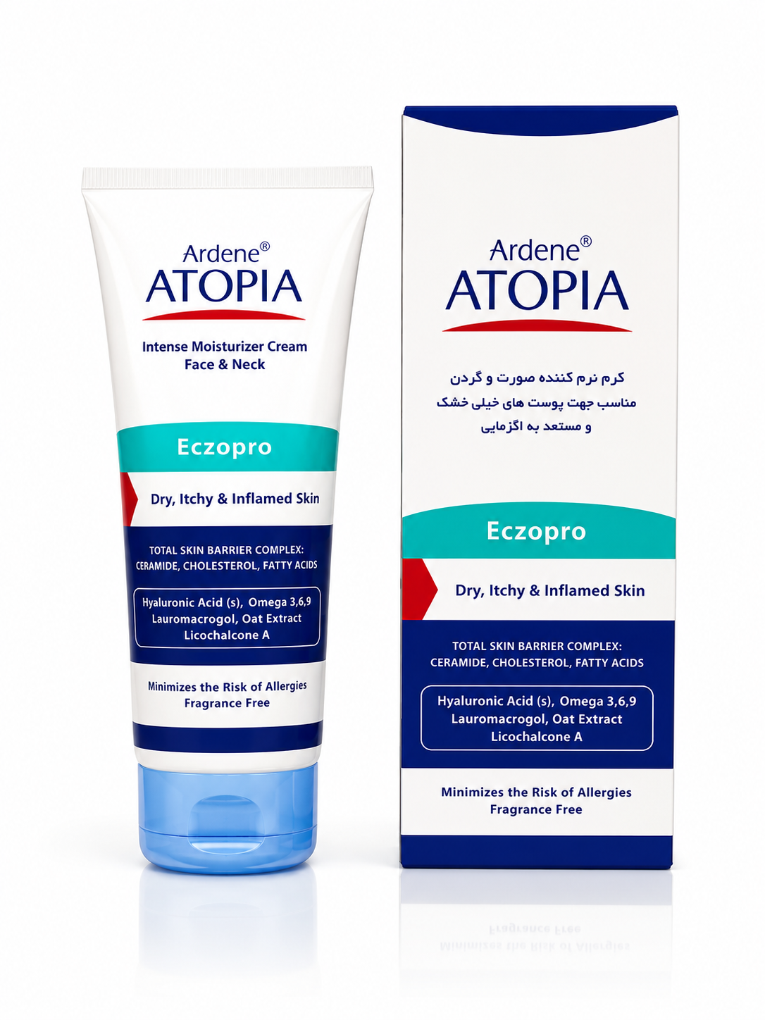 کرم مرطوب کننده صورت و گردن آتوپیا