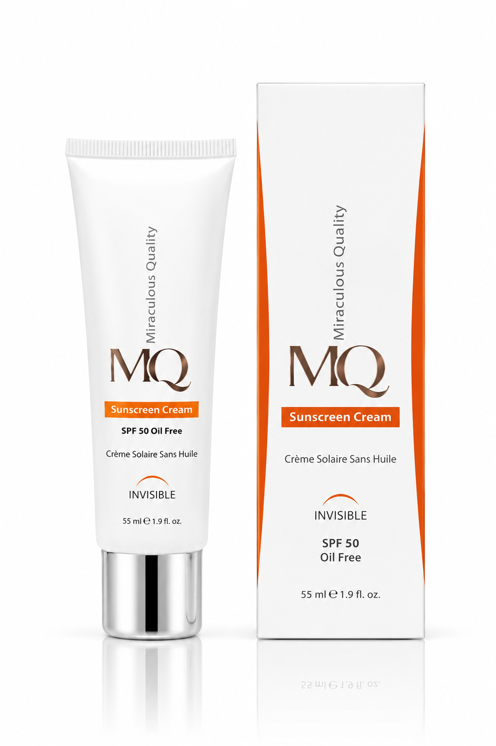 کرم ضد آفتاب بی رنگ فاقد چربی SPF50 ام کیو