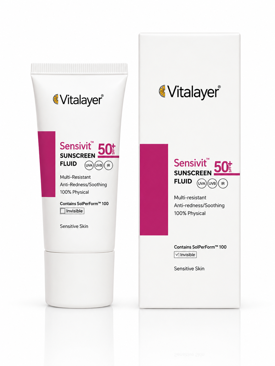 فلوئید ضد آفتاب سنسی ویت بی رنگ SPF50 ویتالیر